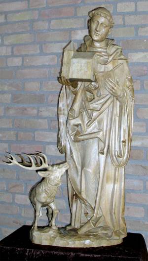 Darstellung des heiligen Meinolf im Altarraum der Meinolfus-Kirche